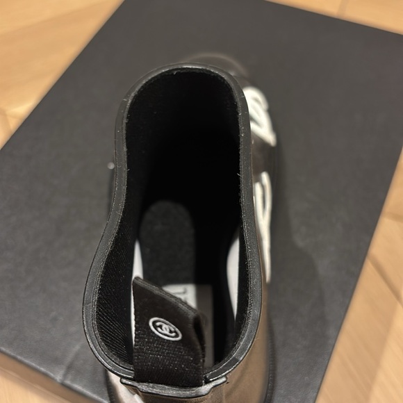 Black low rain boots with white print size 37 - Picture 4 of 7